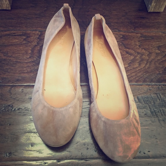 J.Crew taupe ballet flats