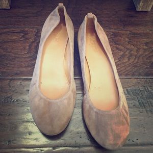 J.Crew taupe ballet flats