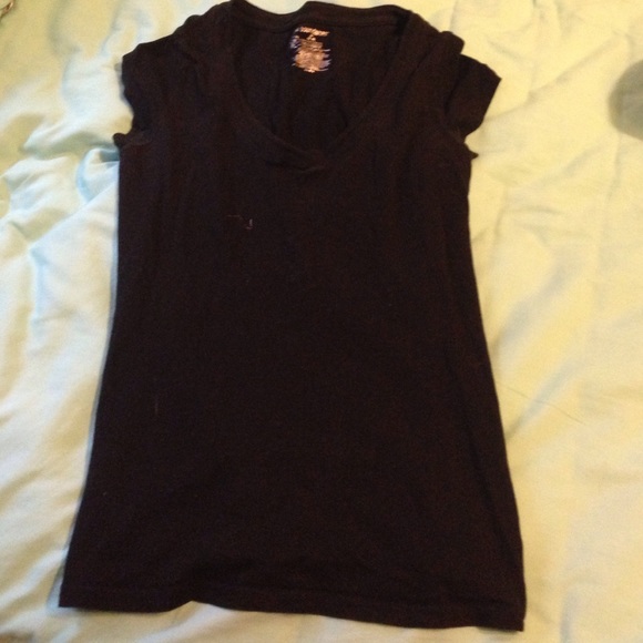 Plain black v neck