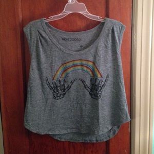 Graphic vans cropped tank