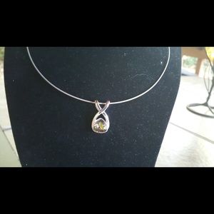 Lia Sophia Iridescent Pendent in Silver!