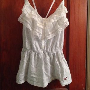 A white lace Hollister top