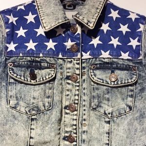 Moto Acid Americano Denim Jacket