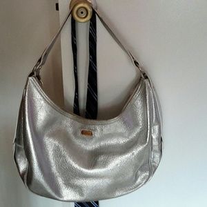 Lambert Truex silver Leather handbag