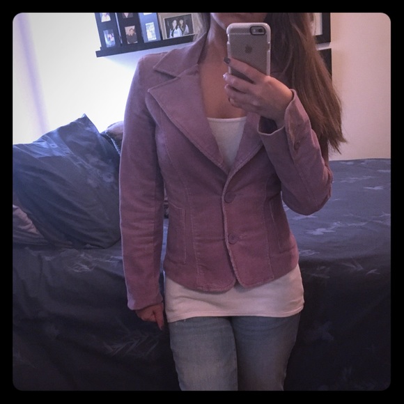 🚫SOLD‼️Vero Moda Lavender Corduroy Fitted Jacket