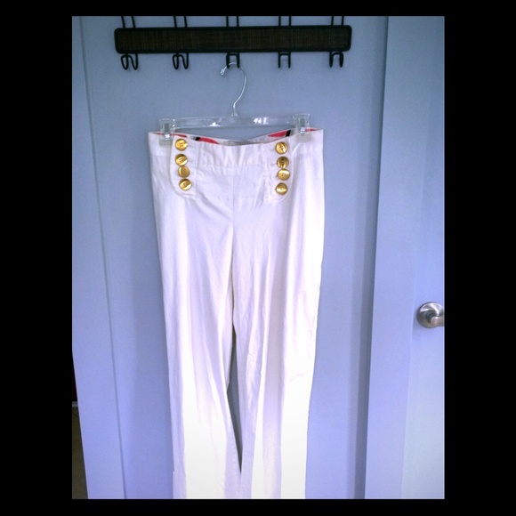 White high waist pants