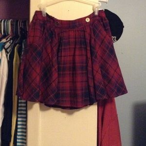 Plaid skirt with pockets