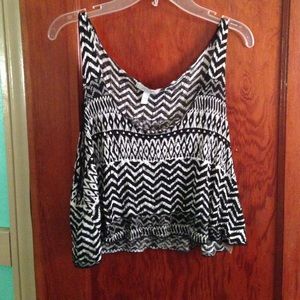 An Aztec pattern cropped tank