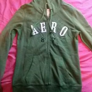 Aeropostale green zip hoodie