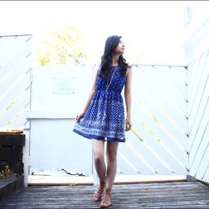 Scarf Print Shift Dress