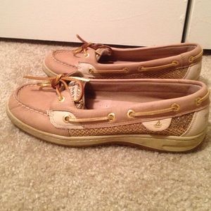 Sperry glitter boat shoes