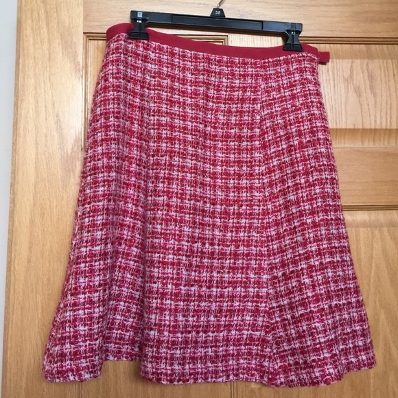 Vintage CaBi Red Knit Skirt