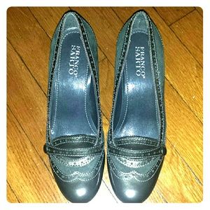 Cute Gray Patten Leather & Suede Mary Janes