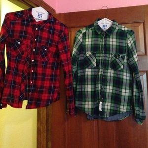 2 for 1 cute flannel shirts