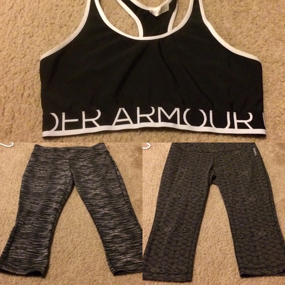 Workout Bundle: Under Armour Bra & 2 Reebok Tights