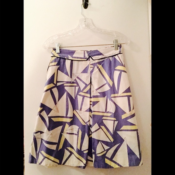 ANTHROPOLOGIE (Odille) | sailboat print skirt