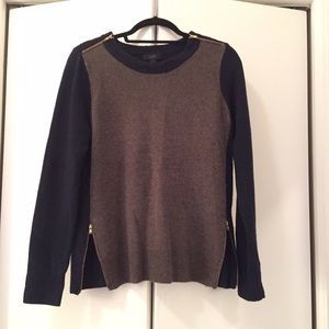 Jcrew side zip sweater