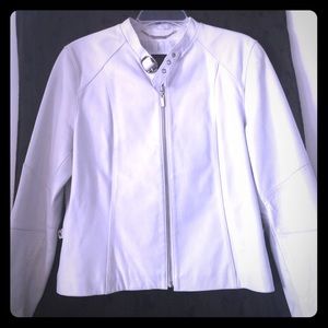 White, real leather Jacket from Wilsons leather