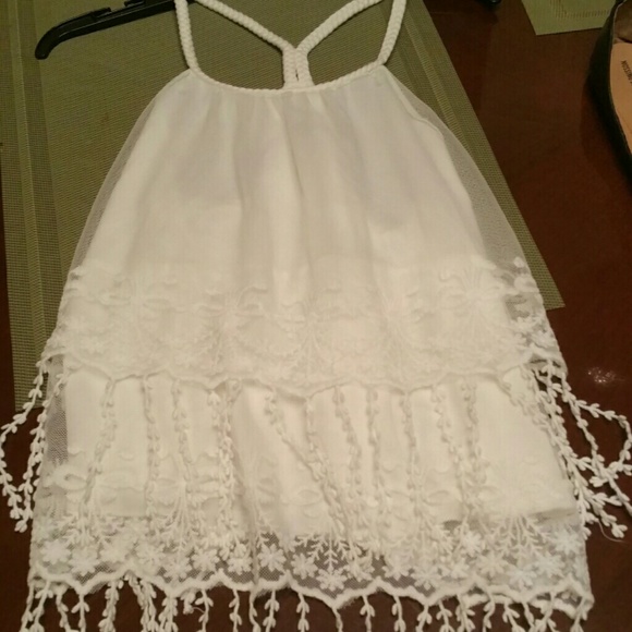 Fringe racerback top