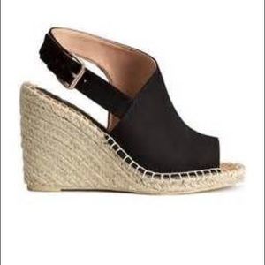 H&M black wedge
