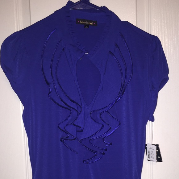 A royal blue blouse