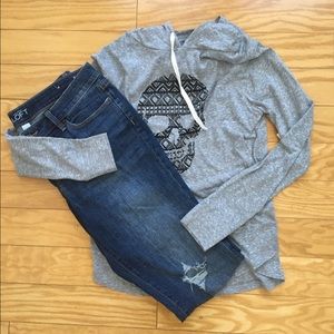 Loft Distressed Skinny Jeans