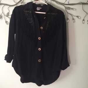 Vintage Black Button Down