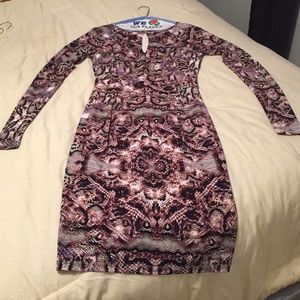 Snake print pencil dress