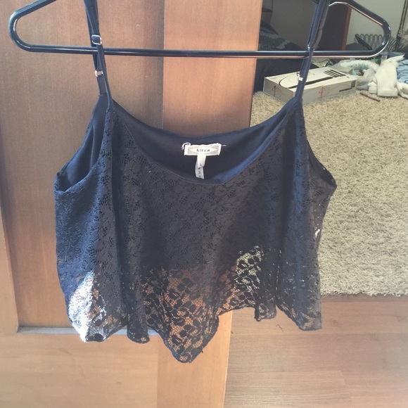 Black lace crop top!