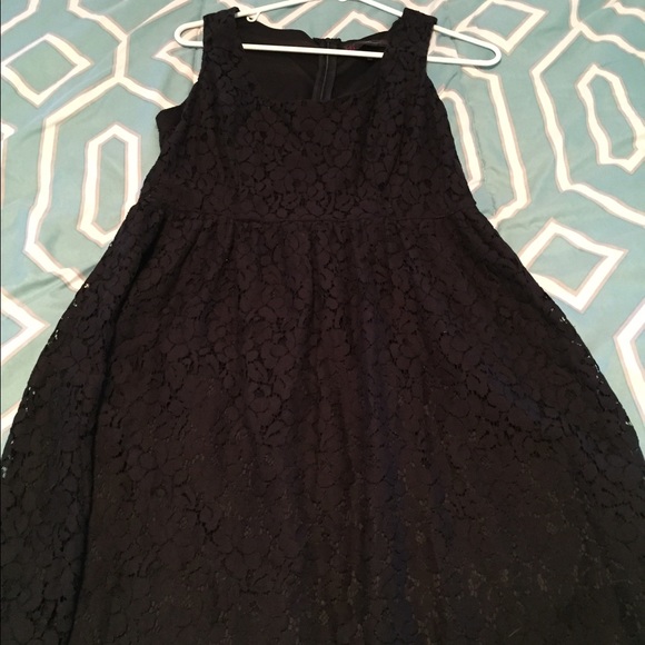 Black lace crotchet lace dress