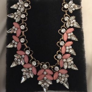 Pink and crystal necklace