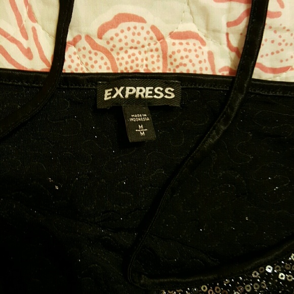 Black bling Camisole sz Med - Picture 2 of 2