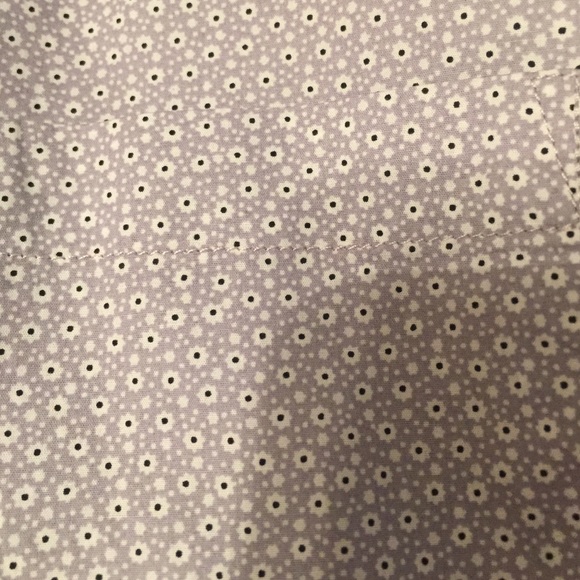 Fitted Oxford shirt gray with lil flowers - Picture 2 of 3