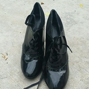 Cute black lace up booties