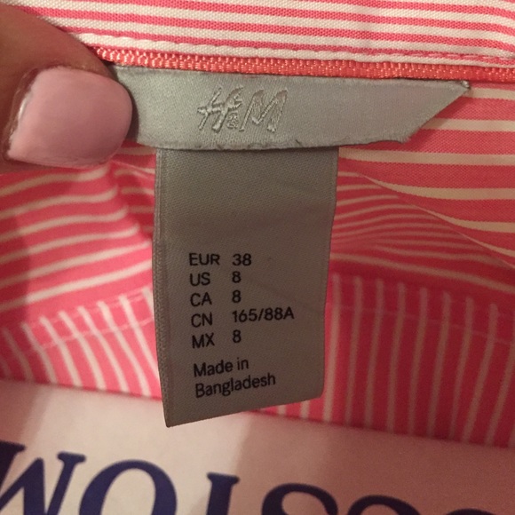 Pink pin stripe fitted Oxford shirt - Picture 2 of 2