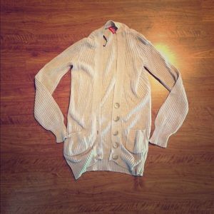 H&M Divides Waffle Knit Beige Cardigan