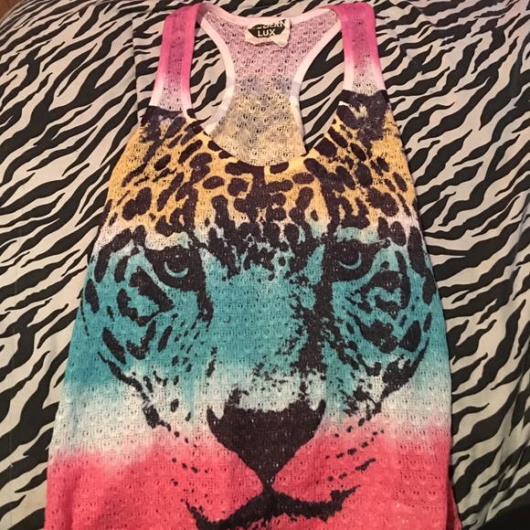 Multicolored lion razor back tank - Picture 1 of 2