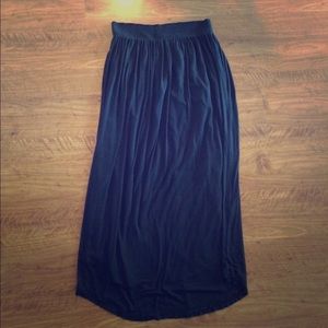 Victoria's Secret Black Smocked Maxi skirt