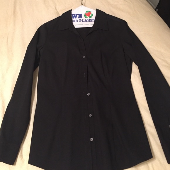 Black fitted Oxford shirt - Picture 1 of 2