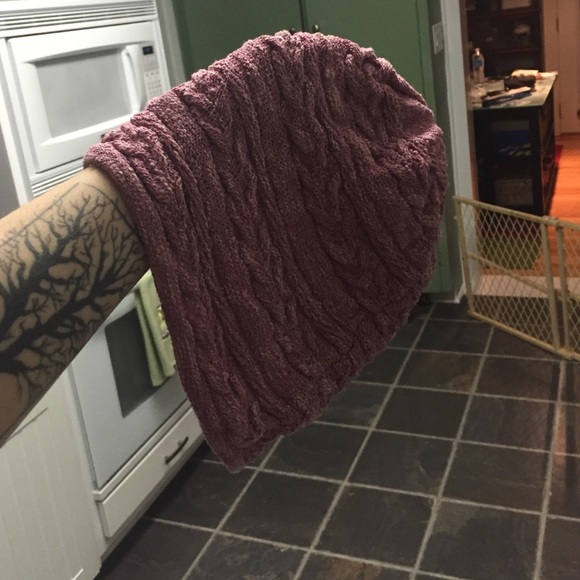 Purple slouch beanie