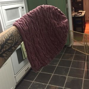 Purple slouch beanie