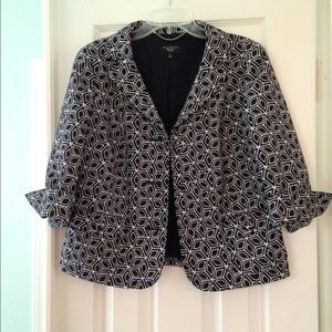 **SOLD** NWOT Talbots dark navy & white jacket 4P