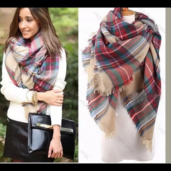 Accessories - Tartan plaid blanket scarf✨