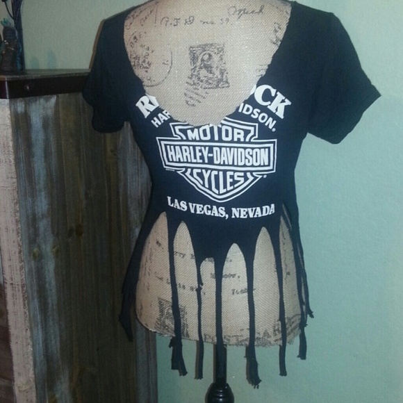 Distressed Harley Tshirt - Picture 2 of 2