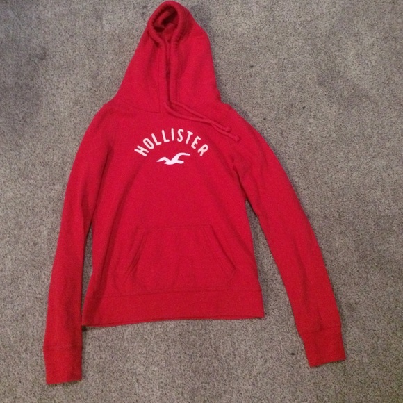 Red hoodie Hollister sweatshirt