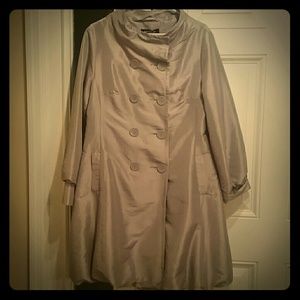 💥Price Drop💥 Metallic silver trench coat - NWT