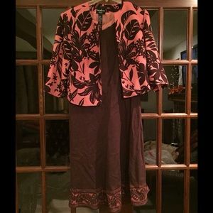 Pink and brown jacket and dress combo. Sale!