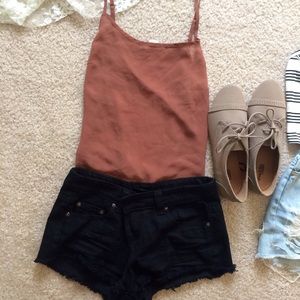 Light brown sheer tank