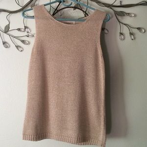 Vintage EasySpirit Tan w/Metallic Shimmer Tank Top