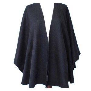 Novica Artisan Crafted Open Front Black Alpaca